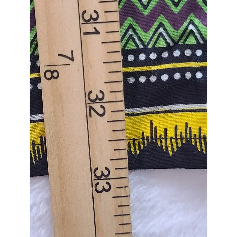 Jackpot Dashiki Shirt Orange‎ Cotton African Print V-Neck Tunic One Size OSFM